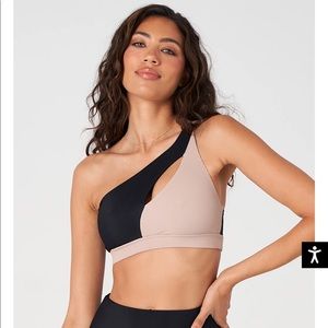 Onzie Sutra Bra Black/Taupe Rib Size S/M